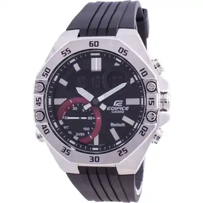 Refurbished Casio Edifice Analog Digital Black Dial Quartz ECB-10P-1A 100M Men's Watch