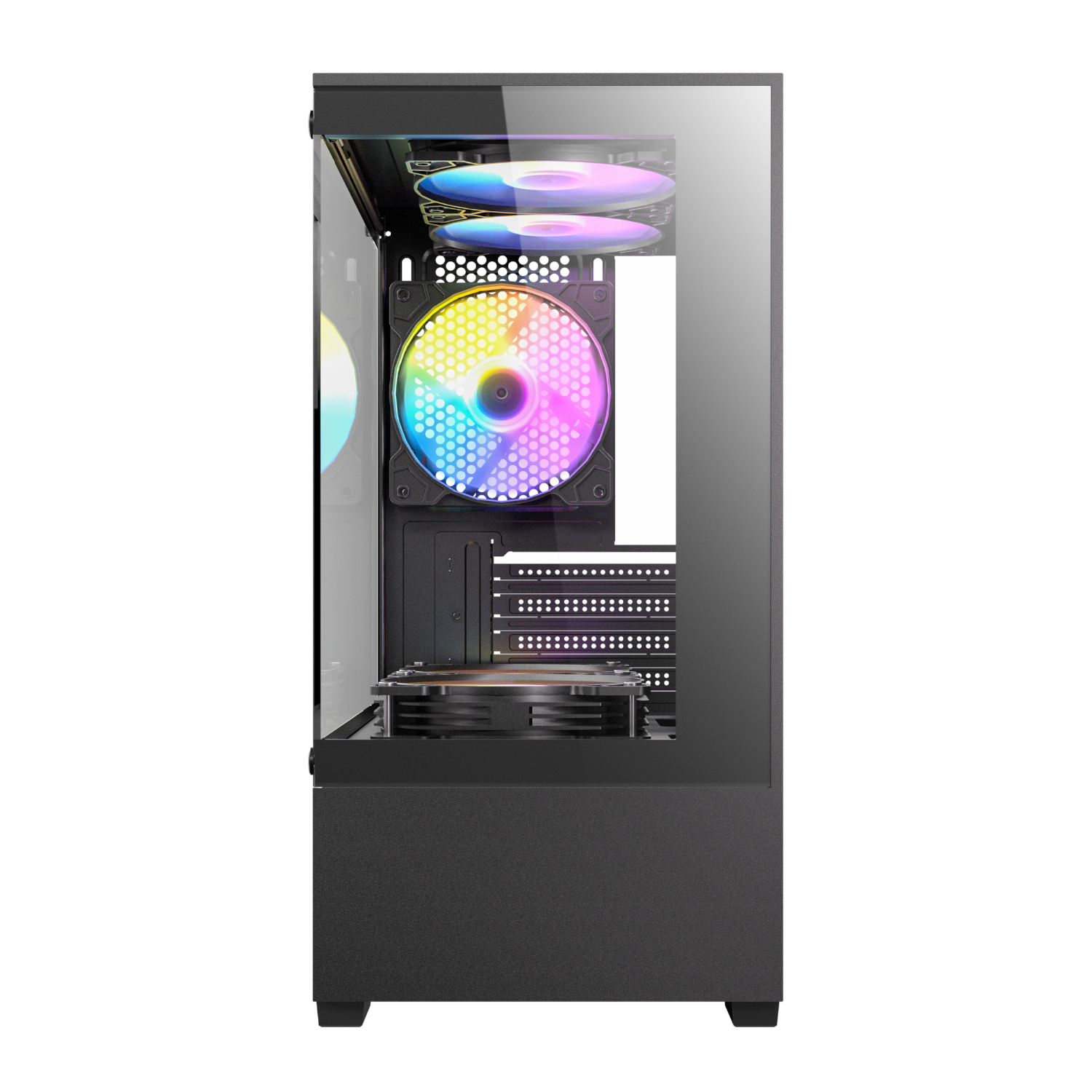 Antec VCX100M RGB Elite ATX, Micro-ATX, ITX Mini Tower Gaming Chassis – Black 2 Antec VCX100M RGB Elite ATX, Micro-ATX, ITX Mini Tower Gaming Chassis – Black - Image 2