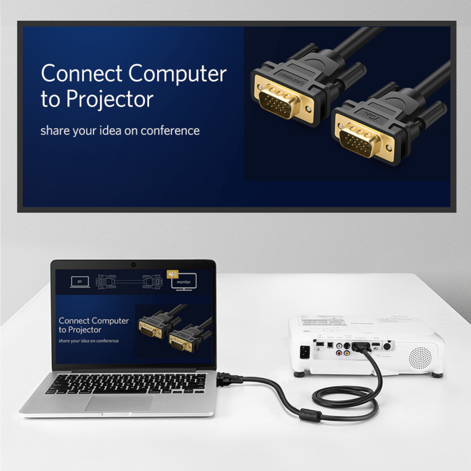 UGreen VG101 VGA Male to Male Cable 1.5M - Image 4