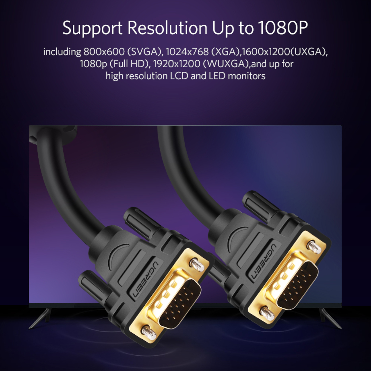 UGreen VG101 VGA Male to Male Cable 1.5M - Image 5