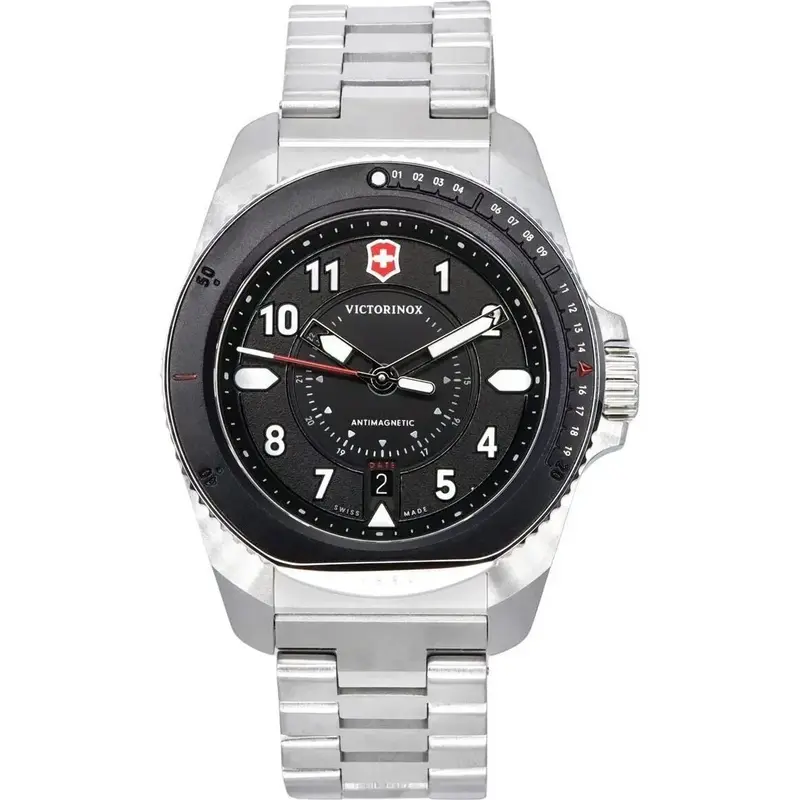 Victorinox Swiss Army Journey 1884 Antimagnetic Black Dial Quartz Diver's 242009 200M Men's Watch