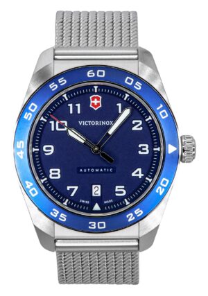 Victorinox Swiss Army Stainless Steel Blue Dial Automatic 242045 100M Men's Watch