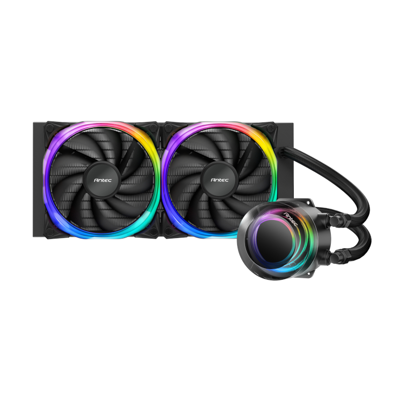 Antec Vortex 240 ARGB CPU Liquid Cooler Black 1 Antec Vortex 240 ARGB CPU Liquid Cooler Black