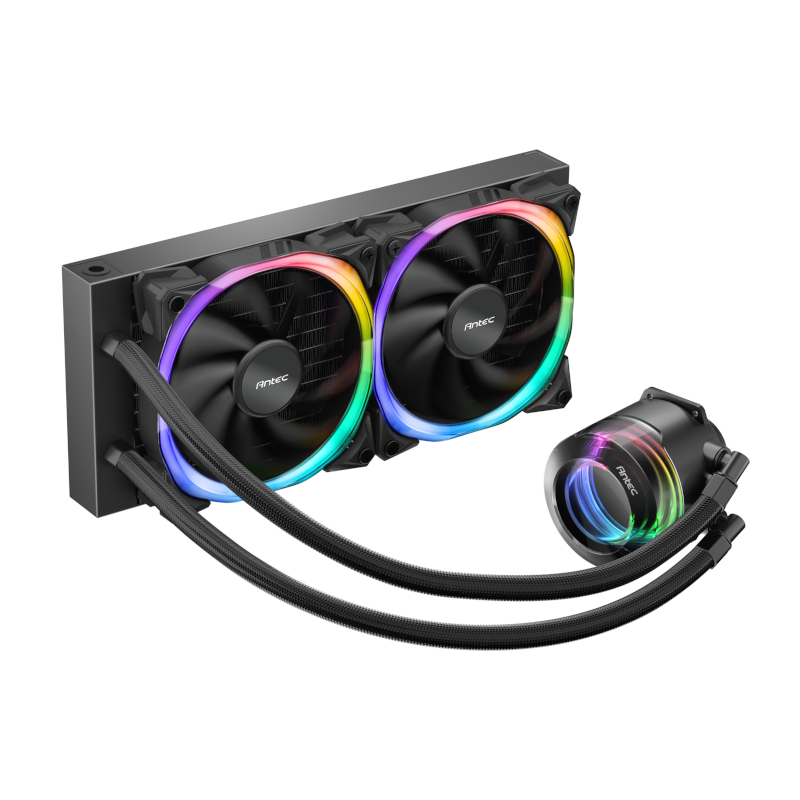 Antec Vortex 240 ARGB CPU Liquid Cooler Black 2 Antec Vortex 240 ARGB CPU Liquid Cooler Black - Image 2