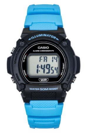 Casio Standard Digital Blue Resin Strap Quartz W-219H-2A2V Men's Watch