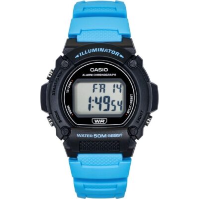 Casio Standard Digital Blue Resin Strap Quartz W-219H-2A2V Men's Watch