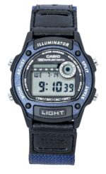 Casio Standard Digital Leather And Cloth Strap Quartz W-220HF-2AV Unisex Watch
