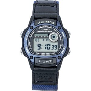 Casio Standard Digital Leather And Cloth Strap Quartz W-220HF-2AV Unisex Watch
