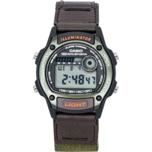 Casio Standard Digital Leather And Cloth Strap Quartz W-220HF-3AV Unisex Watch