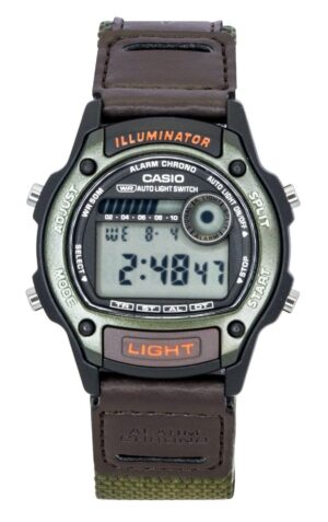 Casio Standard Digital Leather And Cloth Strap Quartz W-220HF-3AV Unisex Watch