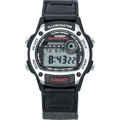 Casio Standard Digital Leather And Cloth Strap Quartz W-220HF-8AV Unisex Watch