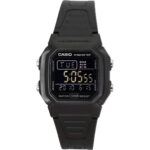 Casio Digital Black Dual Time Resin Strap Quartz W-800H-1BV 100M Men's Watch