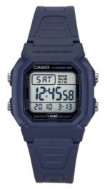 Casio Digital Resin Strap Light Blue Quartz W-800H-2AV 100M Men's Watch