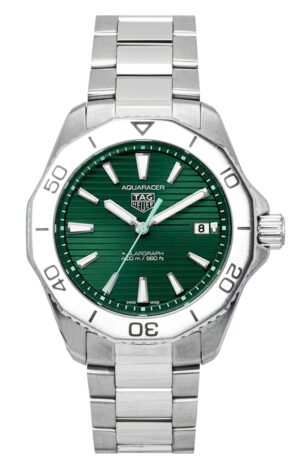 Tag Heuer Aquaracer Solargraph Stainless Steel Green Dial Quartz Diver's WBP1115.BA0000 200M Men's Watch