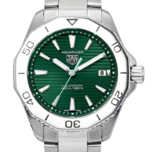Tag Heuer Aquaracer Solargraph Stainless Steel Green Dial Quartz Diver's WBP1115.BA0000 200M Men's Watch