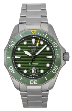 Tag Heuer Aquaracer Professional Date Titanium Green Dial Automatic Diver's WBP208B.BF0631 300M Men's Watch
