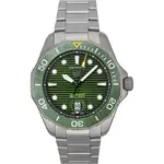 Tag Heuer Aquaracer Professional Date Titanium Green Dial Automatic Diver's WBP208B.BF0631 300M Men's Watch