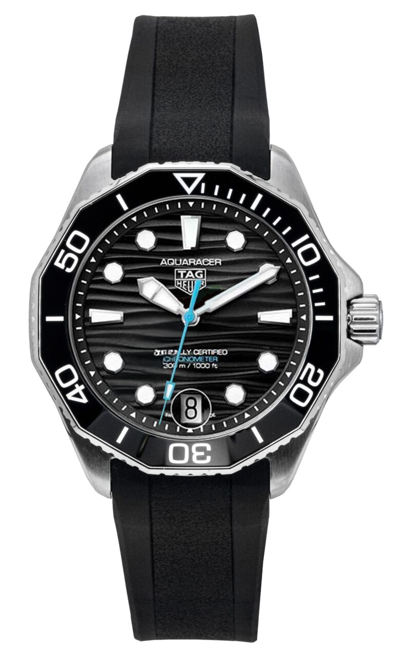 Tag Heuer Aquaracer Rubber Strap Black Dial Automatic Diver's WBP5110.FT6257 300M Men's Watch
