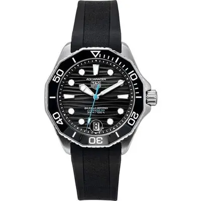 Tag Heuer Aquaracer Rubber Strap Black Dial Automatic Diver's WBP5110.FT6257 300M Men's Watch