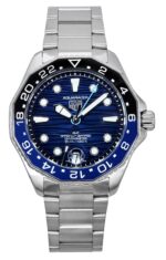TAG Heuer Aquaracer Professional GMT Stainless Steel Blue Dial Automatic Diver's WBP5114.BA0013 300M Men's Watch