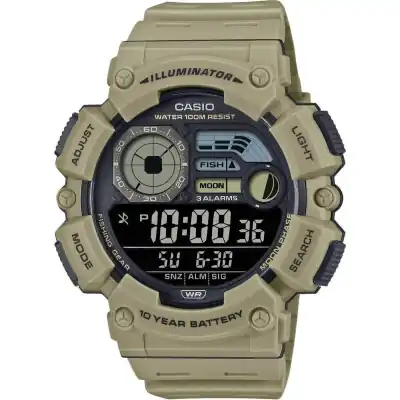 Casio Digital Resin Strap Quartz WS-1500H-5BV 100M Men's Watch
