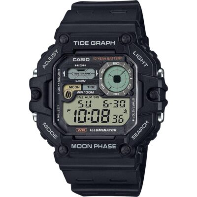 Casio Standard Digital Graph Moon Phase Resin Strap Quartz WS-1700H-1AV 100M Men's Watch