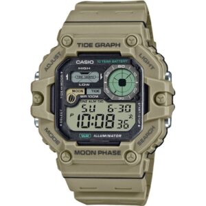 Casio Standard Digital Graph Moon Phase Resin Strap Quartz WS-1700H-5AV 100M Men's Watch