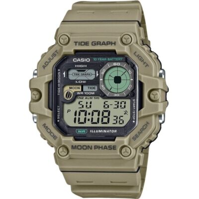 Casio Standard Digital Graph Moon Phase Resin Strap Quartz WS-1700H-5AV 100M Men's Watch