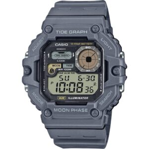 Casio Standard Digital Graph Moon Phase Resin Strap Quartz WS-1700H-8AV 100M Men's Watch