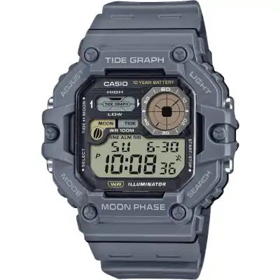 Casio Standard Digital Graph Moon Phase Resin Strap Quartz WS-1700H-8AV 100M Men's Watch