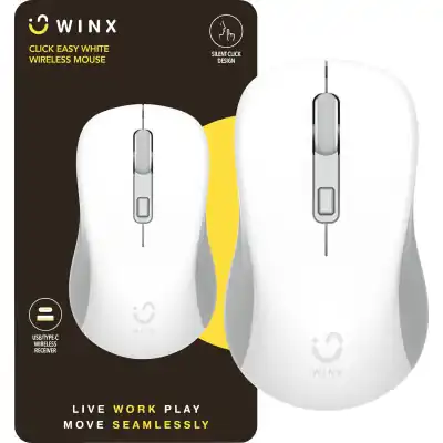 WINX CLICK Easy 1600DPI 2.4GHz Wireless Mouse - White (WX-KB109)