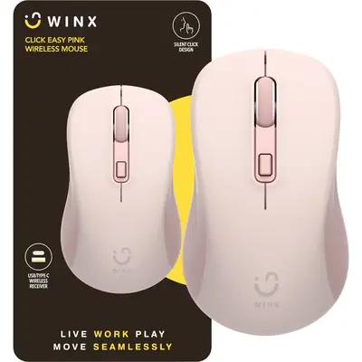 WINX CLICK Easy 1600DPI 2.4GHz Wireless Mouse - Pink (WX-KB110)