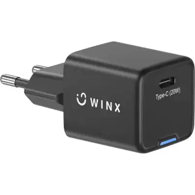 WX-WC103_WINX-POWER-Essential-Type-C-20W-GaN-Wall-Charger-Black_wr_01 WINX POWER Essential Type-C 20W GaN Wall Charger (WX-WC103)