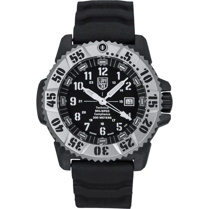 Luminox MIL-SPEC Rubber And Nylon Strap Black Dial Quartz Diver's XL.3351.1.SET 300M Men's Watch With Extra Strap