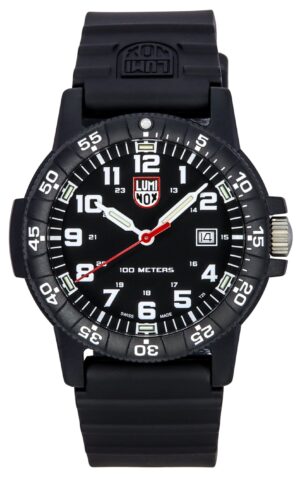 Luminox Leatherback SEA Turtle Giant Polyurethane Strap Black Dial Swiss Quartz XS.0321.L 100M Men's Watch