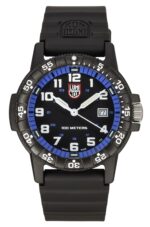 Luminox Leatherback SEA Turtle Giant Polyurethane Strap Black And Blue Dial Swiss Quartz XS.0324 100M Men's Watch