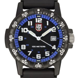 Luminox Leatherback SEA Turtle Giant Polyurethane Strap Black And Blue Dial Swiss Quartz XS.0324 100M Men's Watch