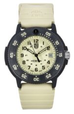 Luminox Original Navy Seal EVO Rubber Strap Beige Dial Quartz Diver's XS.3010.EVO.S 200M Men's Watch