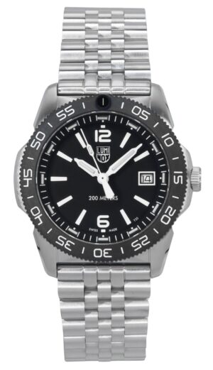 Luminox Pacific Diver Ripple Stainless Steel Black Dial Quartz XS.3122M.1 200M Men's Watch