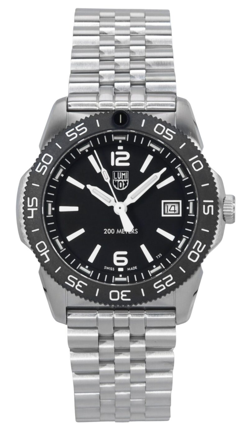 Luminox Pacific Diver Ripple Stainless Steel Black Dial Quartz XS.3122M.1 200M Men's Watch