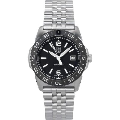 Luminox Pacific Diver Ripple Stainless Steel Black Dial Quartz XS.3122M.1 200M Men's Watch