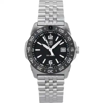 Luminox Pacific Diver Ripple Stainless Steel Black Dial Quartz XS.3122M.1 200M Men's Watch