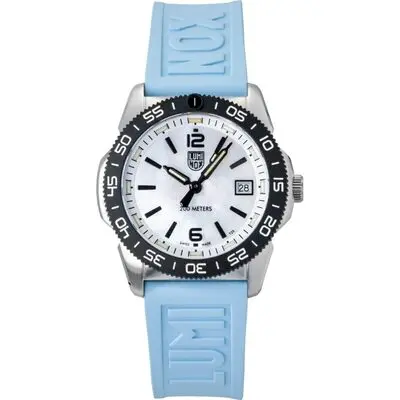 Luminox Pacific Diver Ripple Rubber Strap Mother Of Pearl Dial Quartz Diver's Xs.3124m 200m Unisex Watch