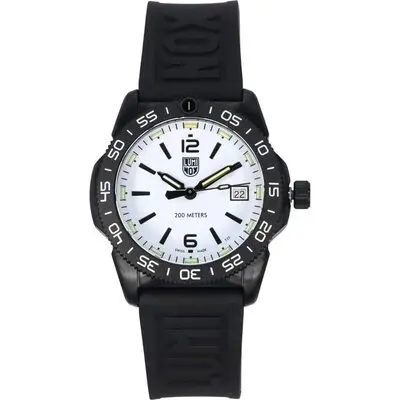 Luminox Pacific Diver Ripple Rubber Strap White Dial Quartz XS.3127M 200M Men's Watch