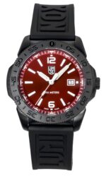 Luminox Pacific Diver Rubber Strap Red Sunray Dial Quartz Diver's XS.3135.B 200M Men's Watch