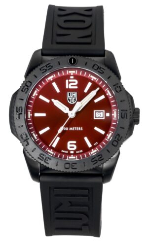 Luminox Pacific Diver Rubber Strap Red Sunray Dial Quartz Diver's XS.3135.B 200M Men's Watch