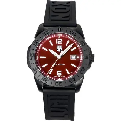 Luminox Pacific Diver Rubber Strap Red Sunray Dial Quartz Diver's XS.3135.B 200M Men's Watch