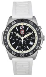 Luminox Pacific Diver Chronograph White Rubber Strap Black Dial Swiss Quartz Diver's XS.3141 200M Men's Watch