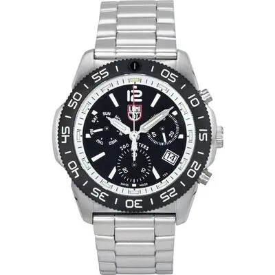 Luminox Pacific Diver Chronograph Stainless Steel Black Dial Quartz XS.3141.M 200M Men's Watch
