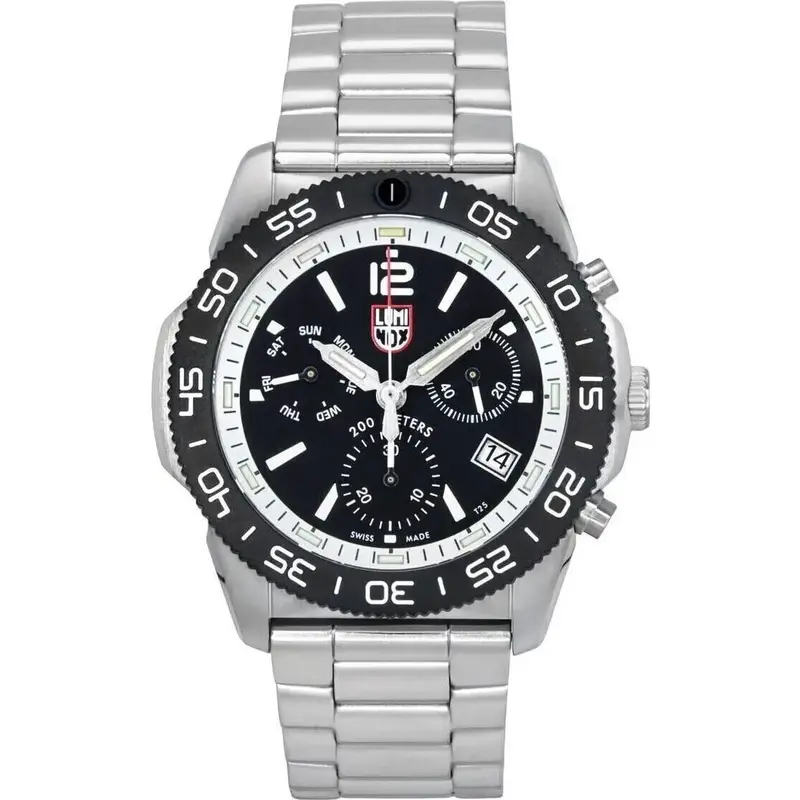 Luminox Pacific Diver Chronograph Stainless Steel Black Dial Quartz XS.3141.M 200M Men's Watch